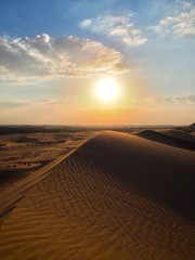 Fototapeta na wymiar 砂漠の夕景ーsunset, desert