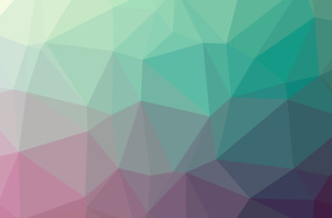 Illustration of abstract Green horizontal low poly background. Beautiful polygon design pattern.