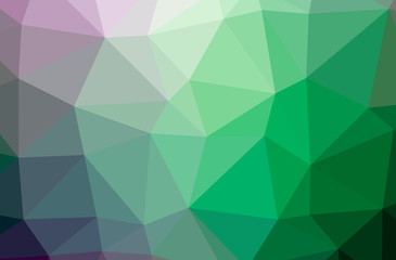 Illustration of abstract Green horizontal low poly background. Beautiful polygon design pattern.