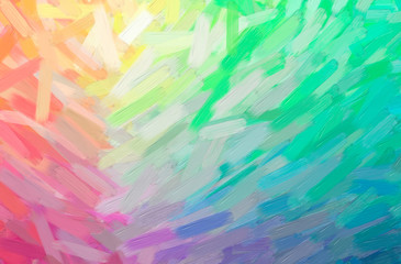 Abstract illustration of blue, green and yellow Oil Paint with big brush background