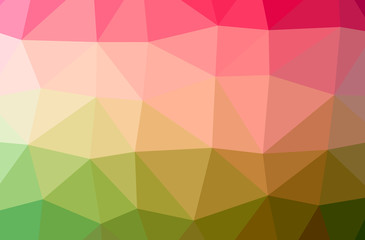 Fototapeta premium Illustration of abstract Green, Orange, Red, Yellow horizontal low poly background. Beautiful polygon design pattern.