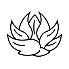 Plant design line icon, concept sign, outline vector illustration, linear symbol.