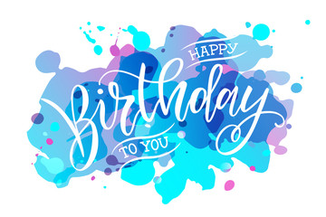 Vector illustration.Happy Birthday To You typography vector design for greeting cards and poster design template for birthday celebration.