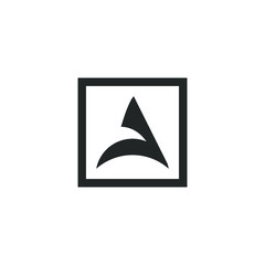 letter A logo design vector icon template