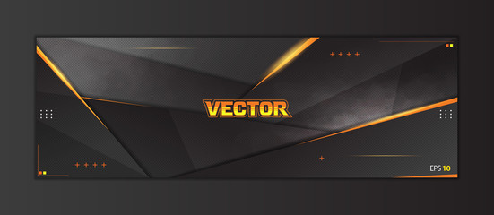 Abstract Gaming Header Social Media Banner Template  © AGUNG