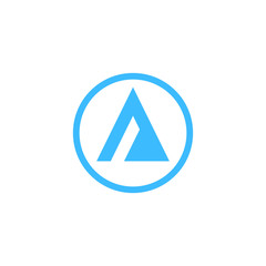 letter A logo design vector icon template