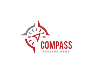 Fototapeta na wymiar Compass Logo Icon Design Vector
