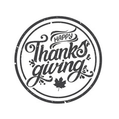 Vector illustration. Happy Thanksgiving Day typography vector design for greeting cards and poster on a textural background design template celebration.Happy Thanksgiving inscription, lettering.