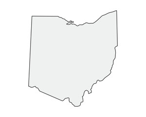 High detailed vector map. Ohio USA state