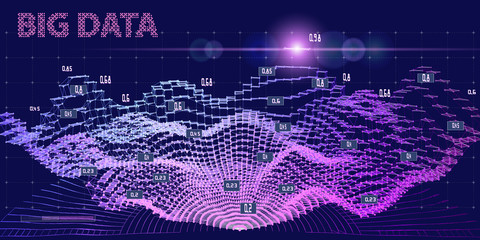 Abstract futuristic concept of  polygonal grid. Big data. Quantum virtual cryptography. Business visualization of artificial intelligence. Blockchain.
