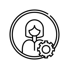 Settings master line icon, concept sign, outline vector illustration, linear symbol.