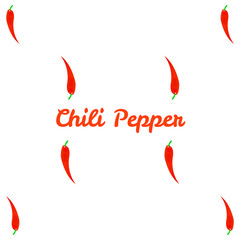 hot chili pepper. white background