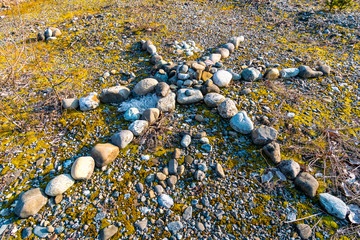 Mysterious stone labyrinth in Upper Swabia