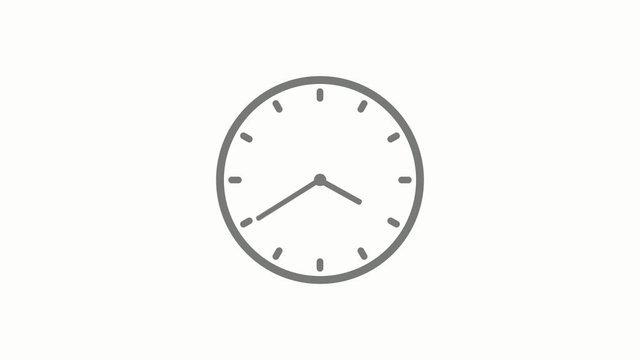 White background wall clock video footage,New clock animation video footage