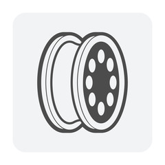 steel alloy wheel icon