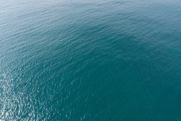 Drone aerial view of sea wave surface