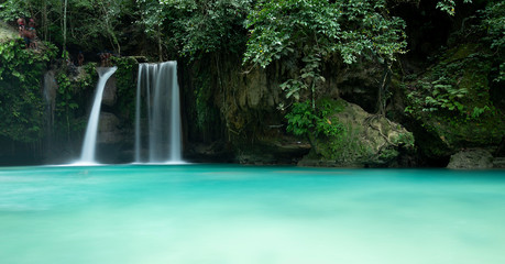Blue turquoise waterfall