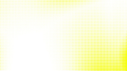 Dots halftone white yellow color pattern gradient texture with technology digital background. Dots pop art comics with summer background.