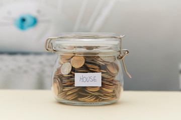 The money that is put in a savings tank to buy a house