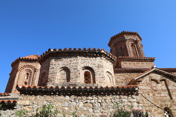 Obraz premium OHRID, MACEDONIA - August 21, 2019: Saint Naum Monastery (Sv. Naum), Ohrid, Republic of Macedonia