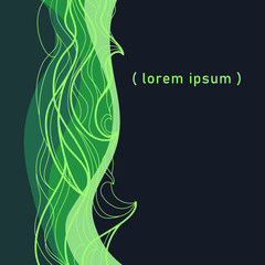 Set of vectors with wave pattern for book cover, banners, flyers, posters.