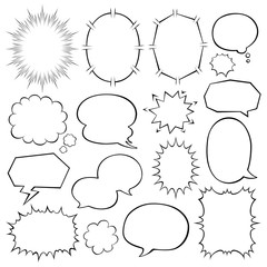 漫画の吹き出しセット © R-DESIGN
