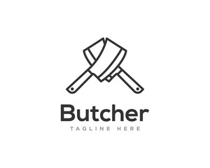 Butcher Logo Icon Design Vector