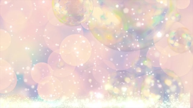 シャボン玉　キラキラ　ループ