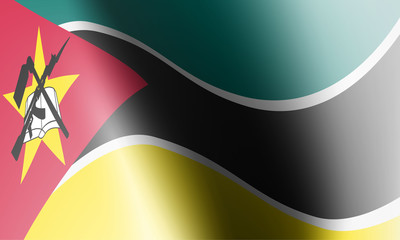 wave flag of country with shadow and glare in illustration