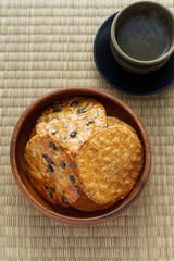 煎餅とお茶