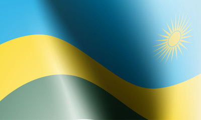 wave flag of country with shadow and glare in illustration