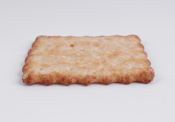 Top view of cookie isolated on a white background, crackers
