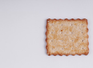 Top view of cookie isolated on a white background, crackers