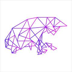 Geometric animal illustration with modern colour