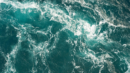 Background of the sea, clean deep ocean with air bubbles, foam on the surface of the ocean. foam...