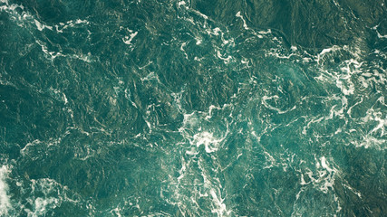 Background of the sea, clean deep ocean with air bubbles, foam on the surface of the ocean. foam...