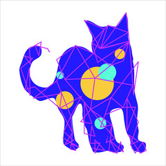 Geometric animal illustration with modern colour