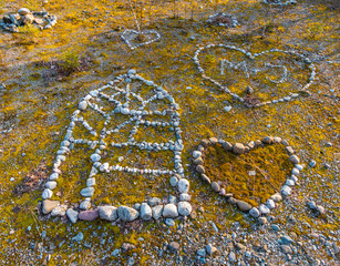 Mysterious stone labyrinth in Upper Swabia