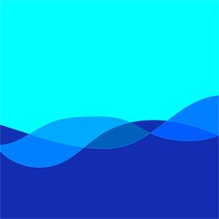 Naklejka premium Background blue wave linear gradation. Abstract elegant colorful base. Smooth backdrop texture on luxury field. Colored vector illustration