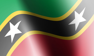 wave flag of country with shadow and glare in illustration