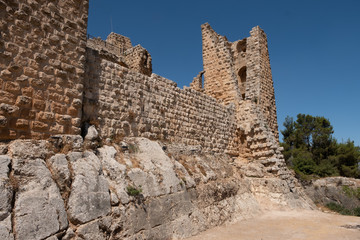 Fototapeta premium Ajloun Castle in north-western Jordan. Arab and crusaders fort.