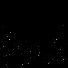 Gold Glitter Stars. Luxury Shiny Confetti.