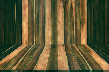 Woods board background. Painted wood wall for interior design background. Painted wood wall for interior design background. Product showcase empty room.Creative design 