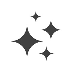 Sparkle star icon from set 1. Abstract clean twinkle light in flat style. Cartoon isolated magic shiny stars. Editable vector illustration EPS10.