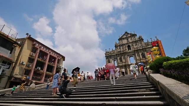Ruins Of Saint Paul's Cathedral Landmark at Macau