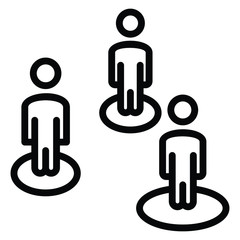 Estimating Manpower Gaps Concept, HRM and Team Building Symbol on White backgruond, Determining HR Inventory Vector Icon design