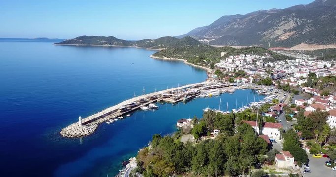 Shooting Antalya Kas With Drone, Kas, Turkey