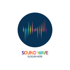 Sound Wave. Colorful sound waves for party, DJ, pub, clubs, discos. Audio equalizer technology. illustration