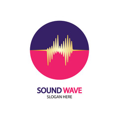 Sound Wave. Colorful sound waves for party, DJ, pub, clubs, discos. Audio equalizer technology. illustration