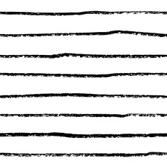 Modèle vectoriel avec des rayures horizontales de brosse sèche/ Texture dessinée à la main/ Abstrait en noir et blanc